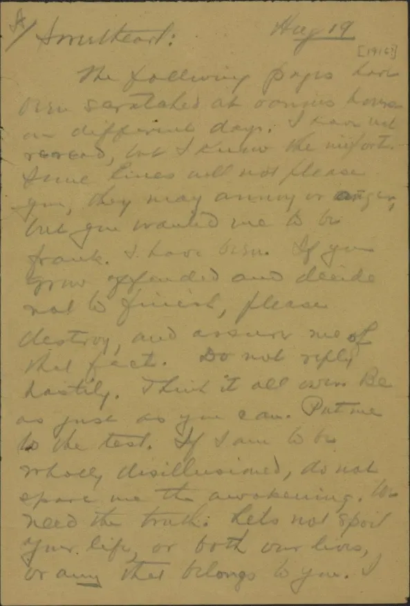 Authentic 1916 handwritten cursive letter scan from Library of Congress (Warren G. Harding to Carrie Fulton Phillips)